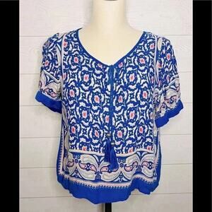 Traditional Desi  blue/white top Size Medium